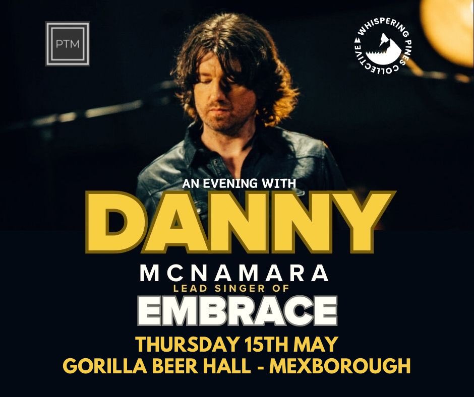 We are delighted to confirm that Embrace frontman Danny McNamara will be joining us on Thursday 15th May!! 

He’ll be talking about his 30 years in Embrace, answering your questions, signing stuff etc.

We don’t expect tickets to be around long, 

fatso.ma/1yIN
