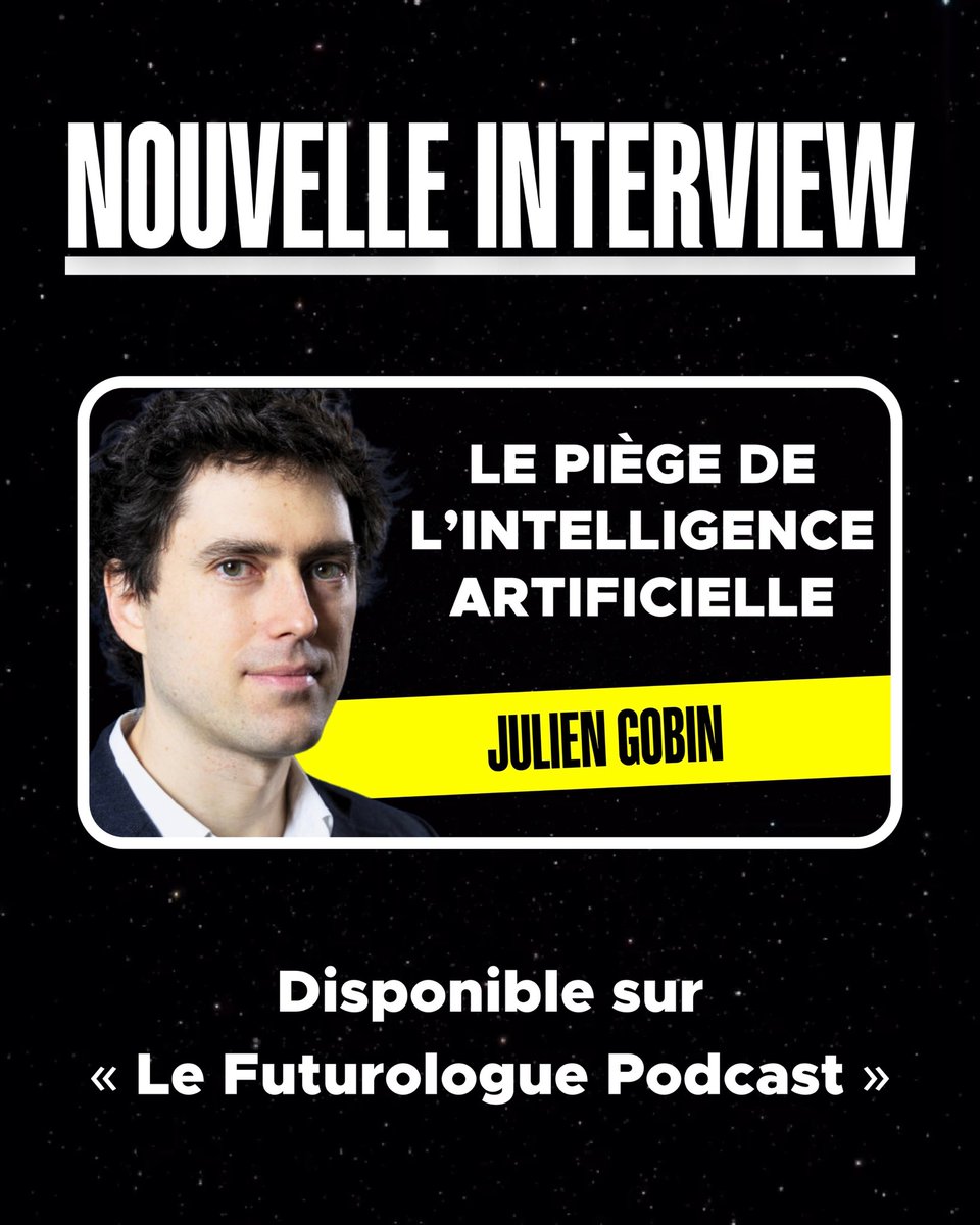 J’ai interviewé Julien Gobin, professeur de philosophie, conférencier et auteur !

- Est-on en train de changer de civilisation ?
- Pourquoi l’IA va mettre fin à nos libertés ?
- Allons-nous vers la fin de la démocratie ?

Pour le découvrir : youtu.be/tmKu4Z9lqBU