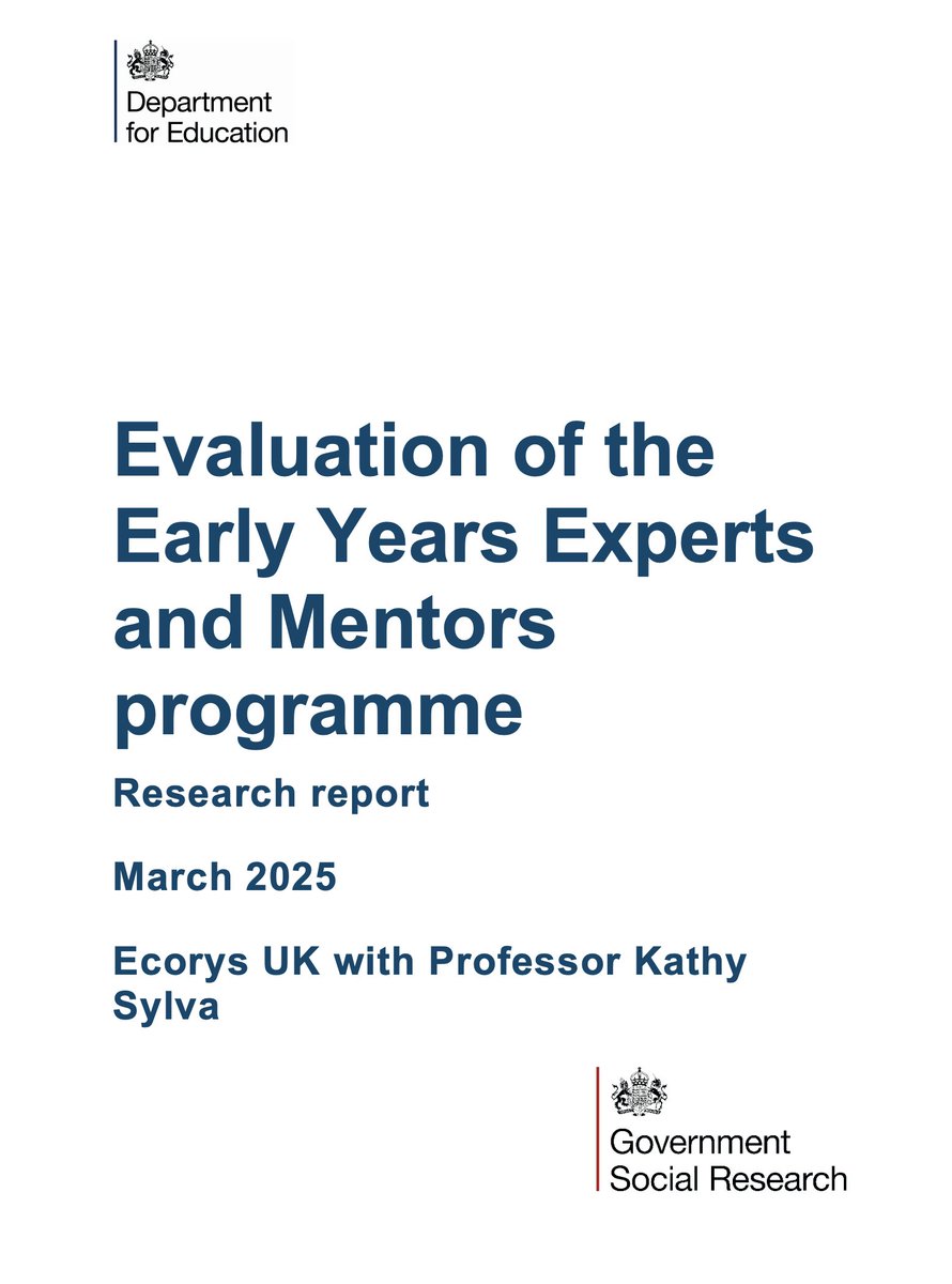 🎉 As proud delivery partners for the Early Years Experts and Mentors Programme, we’re thrilled to see the final evaluation report published!
ow.ly/gwfQ50Vqk72

#EarlyYears  #ChildDevelopment #EducationRecovery #PSED #EYFS #SupportingPractitioners #PositiveImpact