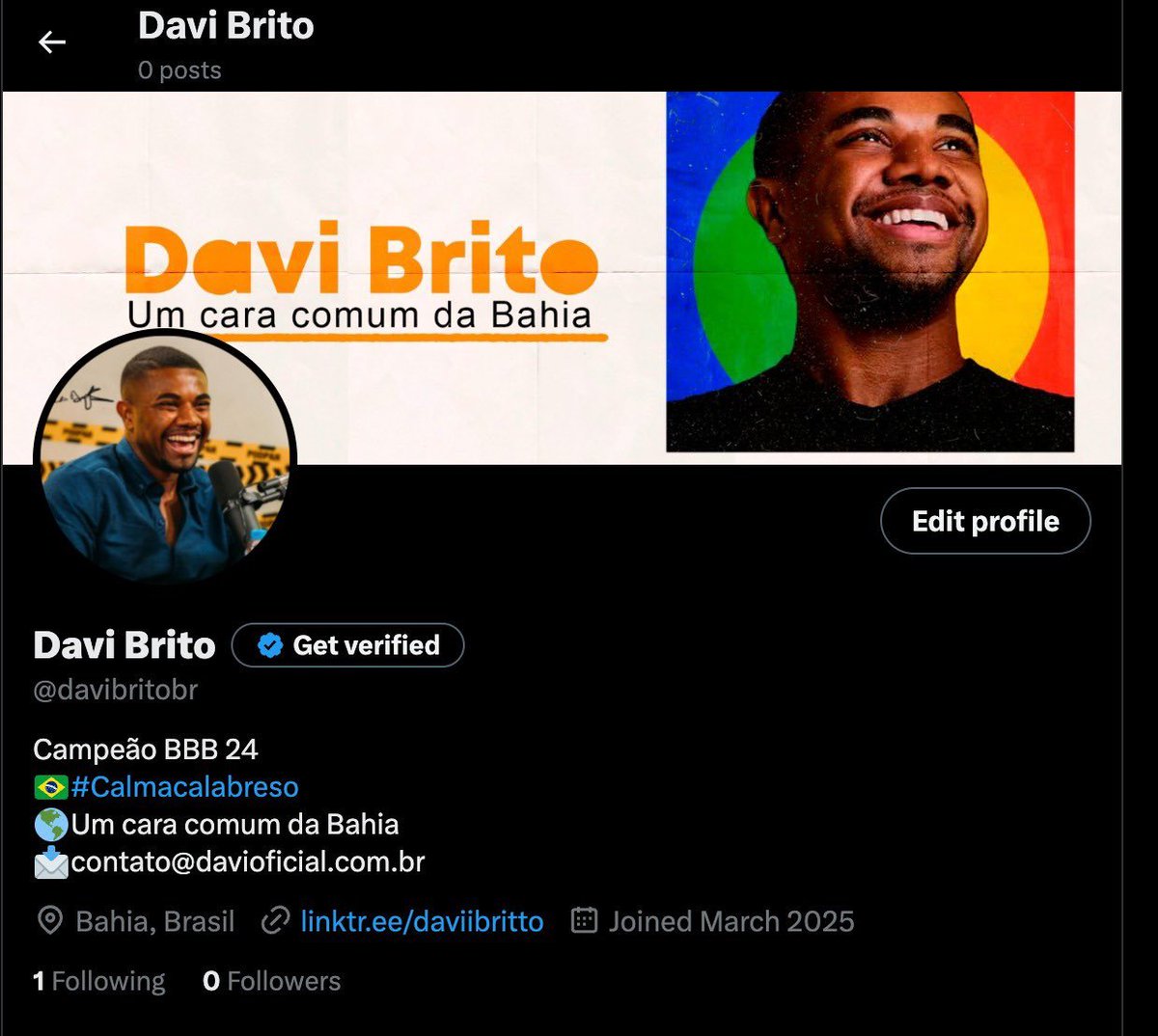 carrinhosfreio's tweet photo. 🚨 ELE VOLTOU! 🚨

Davi Brito está oficialmente de volta ao X com seu perfil oficial! 🔥 Agora é a hora de seguir, engajar e fortalecer ainda mais! 🚀💙

Corre lá e bora com tudo! 👉 [@davibritobr] #DaviBritoNoX #PerfilOficial https://t.co/EFWxoqrT2L