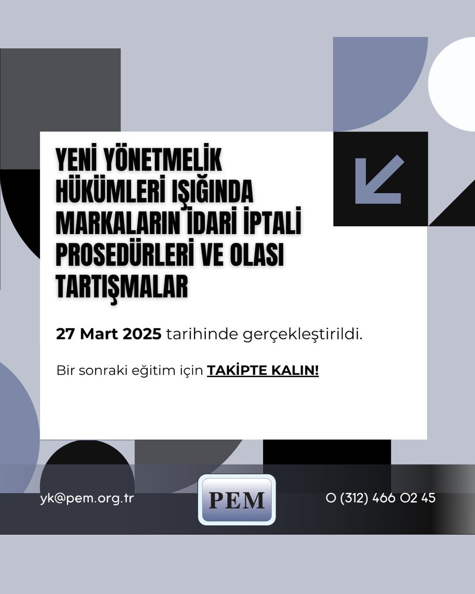 pemdernek's tweet photo. Yeni Yönetmelik Hükümleri Işığında Markaların İdari İptal Prosedürleri ve Olası Tartışmalar konulu, yönetmelik hükümlerini değerlendirdiğimiz,200 kişiye yakın sektör paydaşımızın katılımıyla toplantımız 27 Mart'ta gerçekleştirildi.Sunumu için Sayın Önder Erol ÜNSAL’a teşekkürler. https://t.co/TDIQqZsXOt