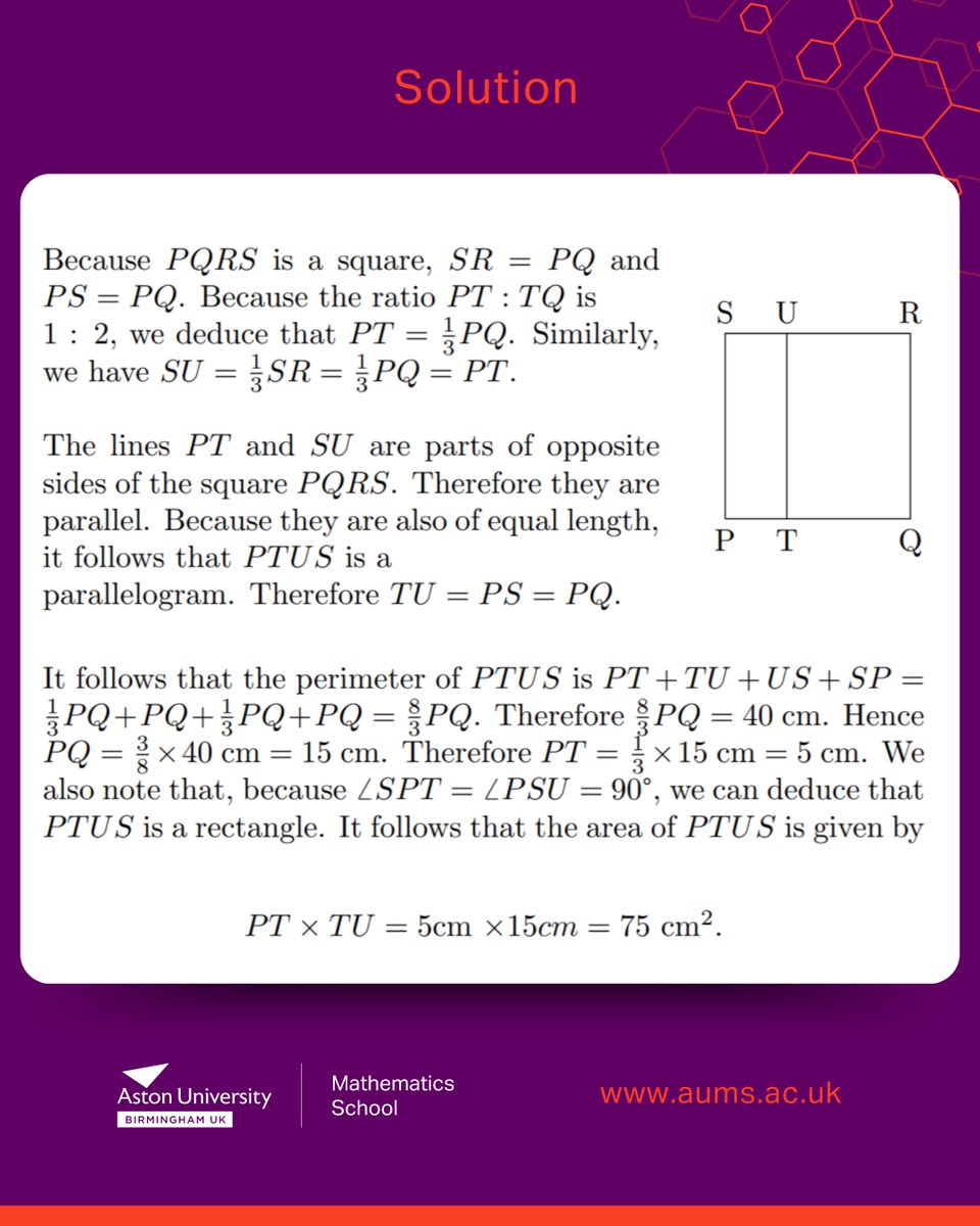 🔍 AUMS Weekly Conundrum Solution Revealed!

🎉 Thank you to everyone who participated in our weekly maths challenge

📌 How did you do? Share your thoughts in the comments!

💬 Let’s keep learning and improving together.

#MathsChallenge #BrainTeaser #UMaths #mathsschool