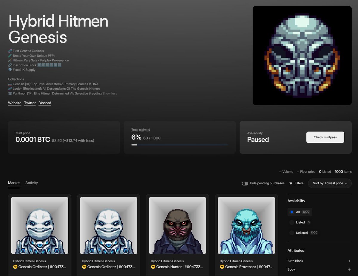 ZedZeroth (@zedzeroth) on Twitter photo Everyone who holds a GTD mint pass for ☣️#HybridHitmen can now double-check that they're on the list here: gamma.io/ordinals/colle…
@seizeCTRL <a href="/TropadaDrih/">Tropa da Drih</a> <a href="/SkullxNFT/">Skullx</a> <a href="/TheWizardsOfOrd/">🧙🏽♂️ The Wizards of Ord ⚡️</a> <a href="/TheSeekerGame/">The Seeker</a> <a href="/HopefulofNFTs/">HopefulofNFTs</a> <a href="/noonesees_/">NoOneSees (🦉, ₿)</a> <a href="/The_sugargirl/">sugargirl.sats 🧪</a> <a href="/taprootalpha/">Taproot Alpha</a> <a href="/Ordinals_GA/">Ordinals Giveaways 🟧</a> <a href="/btcordinal/">BTC MACHINE - Bitcoin Reserve Engine</a> Everyone who holds a GTD mint pass for ☣️#HybridHitmen can now double-check that they're on the list here: gamma.io/ordinals/colle…
@seizeCTRL <a href="/TropadaDrih/">Tropa da Drih</a> <a href="/SkullxNFT/">Skullx</a> <a href="/TheWizardsOfOrd/">🧙🏽♂️ The Wizards of Ord ⚡️</a> <a href="/TheSeekerGame/">The Seeker</a> <a href="/HopefulofNFTs/">HopefulofNFTs</a> <a href="/noonesees_/">NoOneSees (🦉, ₿)</a> <a href="/The_sugargirl/">sugargirl.sats 🧪</a> <a href="/taprootalpha/">Taproot Alpha</a> <a href="/Ordinals_GA/">Ordinals Giveaways 🟧</a> <a href="/btcordinal/">BTC MACHINE - Bitcoin Reserve Engine</a>