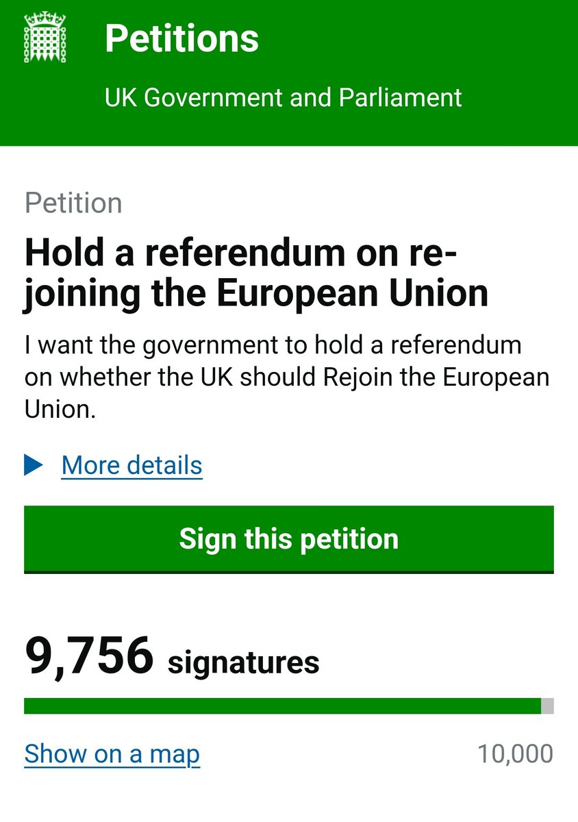 Almost there, please sign and share if you haven't already 😊❤️
#RejoinEU

petition.parliament.uk/petitions/7000…