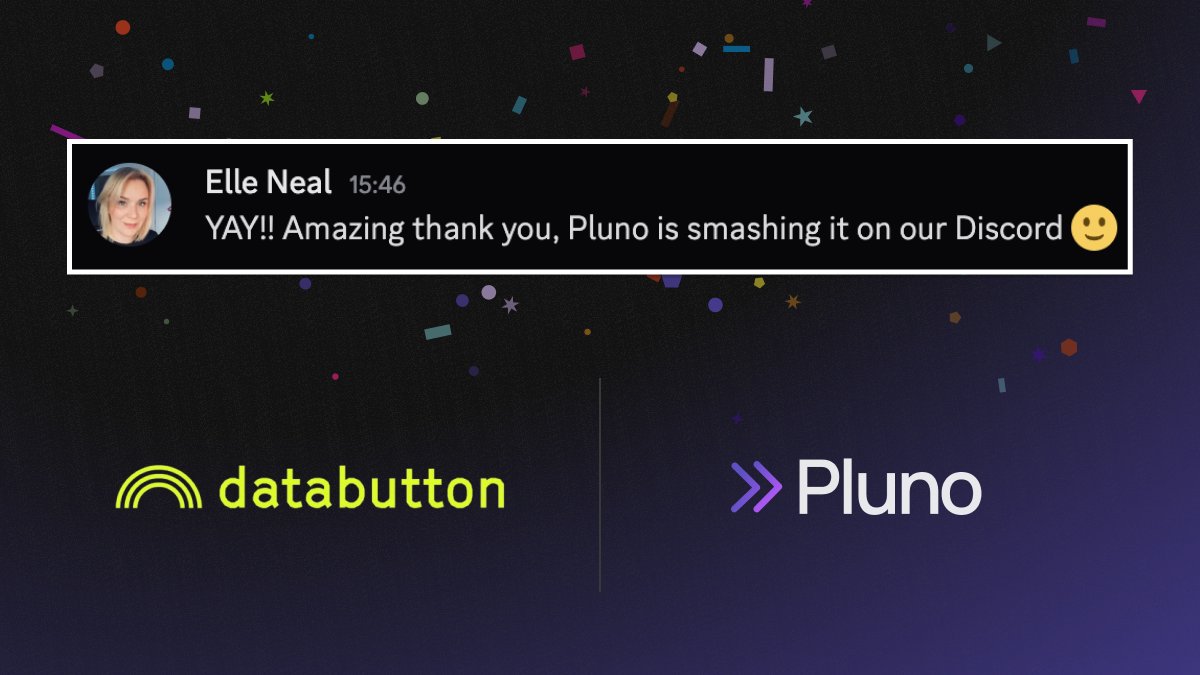 Pluno | Formerly AwesomeQA (@pluno_ai) on Twitter photo Nothing better than seeing Pluno make a real impact from day one.
<a href="/DatabuttonHQ/">Databutton</a> - a platform making software development accessible to non-techies through the power of AI - recently added Pluno to their Discord. They were stoked at how effortlessly it got up and running, Nothing better than seeing Pluno make a real impact from day one.
<a href="/DatabuttonHQ/">Databutton</a> - a platform making software development accessible to non-techies through the power of AI - recently added Pluno to their Discord. They were stoked at how effortlessly it got up and running,