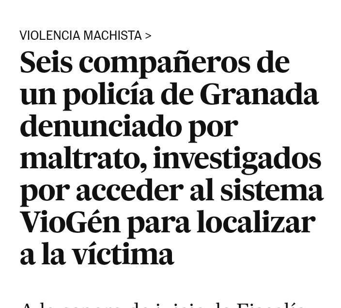 Lean estas noticias porque tiene miga: de un lado, la Justicia patriarcal absuelve a Dani Alvés y de otro, policías que acceden a VioGén para localizar a la víctima y facilitar la información a su compañero maltratador.

He aquí instituciones que debieran proteger a las mujeres.