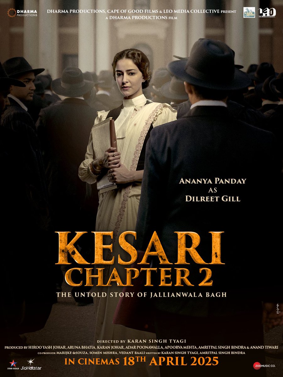 Zee Music Company (@zeemusiccompany) on Twitter photo The massacre you know, the story you don't.
#KesariChapter2 in cinemas 18th April, worldwide.
<a href="/akshaykumar/">Akshay Kumar</a> <a href="/ActorMadhavan/">Ranganathan Madhavan</a> <a href="/ananyapandayy/">Ananya Panday</a> <a href="/karanstyagi/">Karan Singh Tyagi</a> #KaranJohar <a href="/adarpoonawalla/">Adar Poonawalla</a> <a href="/apoorvamehta18/">Apoorva Mehta</a> The massacre you know, the story you don't.
#KesariChapter2 in cinemas 18th April, worldwide.
<a href="/akshaykumar/">Akshay Kumar</a> <a href="/ActorMadhavan/">Ranganathan Madhavan</a> <a href="/ananyapandayy/">Ananya Panday</a> <a href="/karanstyagi/">Karan Singh Tyagi</a> #KaranJohar <a href="/adarpoonawalla/">Adar Poonawalla</a> <a href="/apoorvamehta18/">Apoorva Mehta</a>