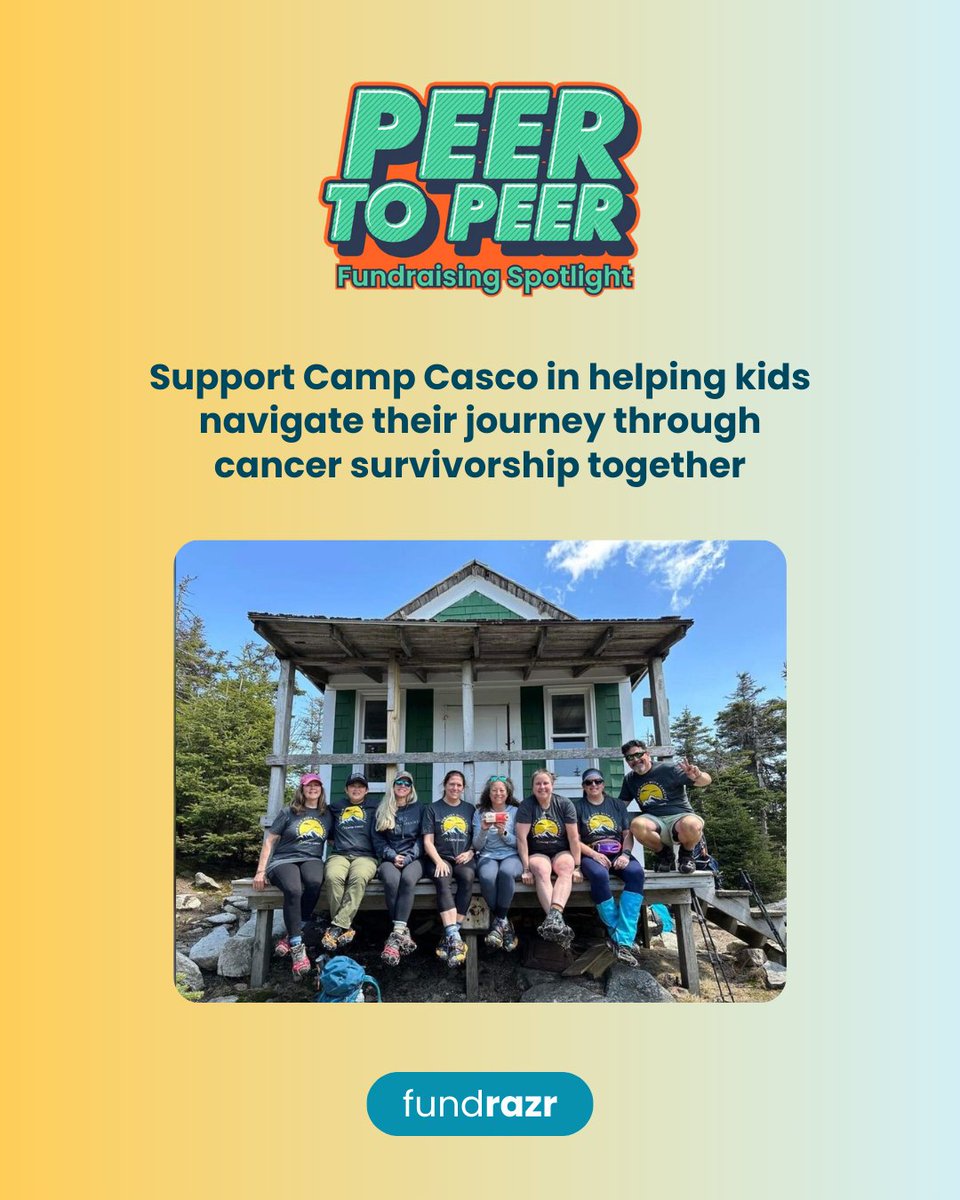 🌟 Peer-to-Peer Fundraising Spotlight 🌟

Support Camp Casco in their important mission!

➡️ fundrazr.com/trail-blazers-…

#CancerSurvivors