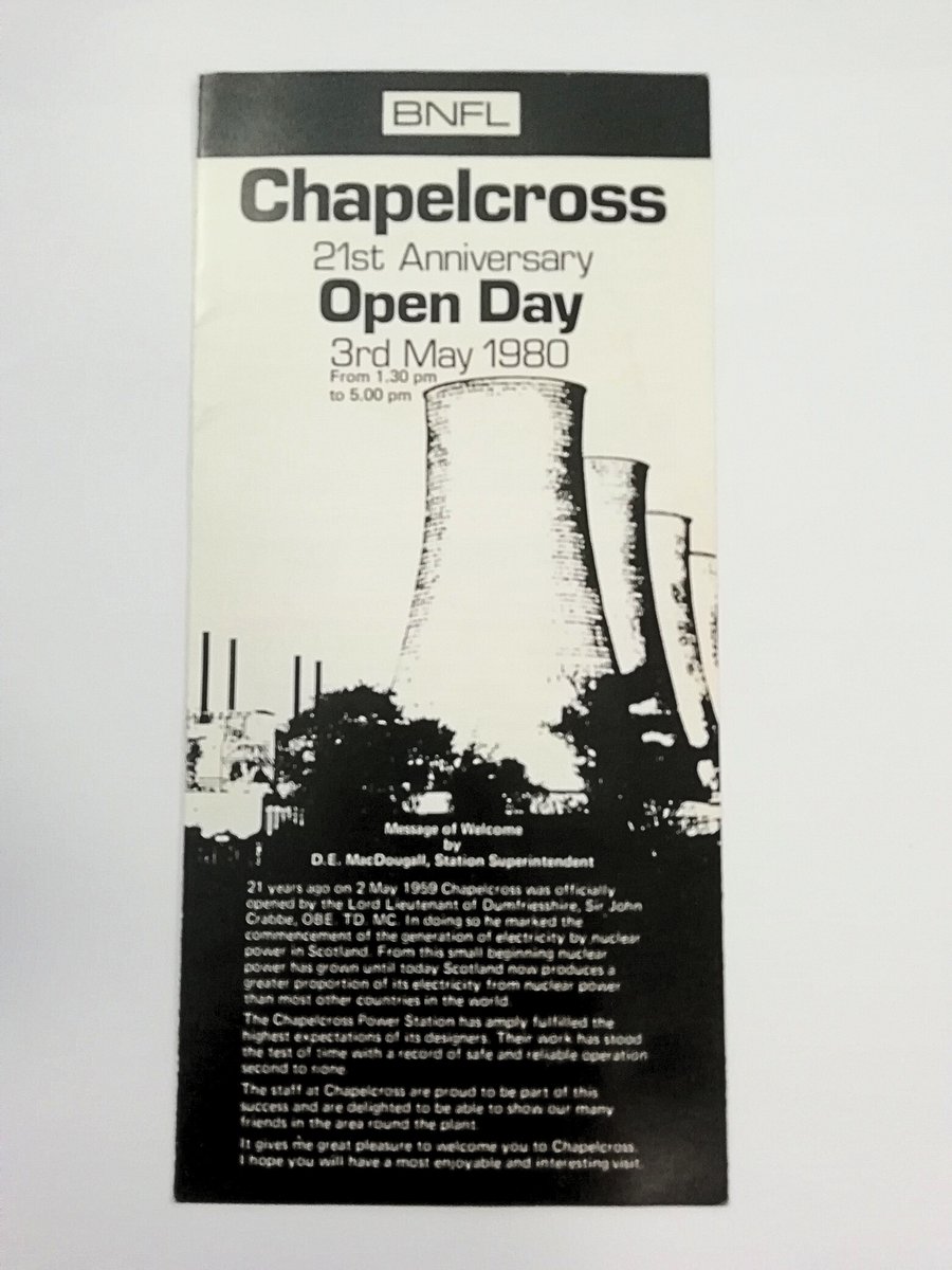 Devils_Porridge's tweet image. #Archive30 #ArchiveTechnology. 

There&apos;s a lot of technology in Nuclear Power Stations so here is a leaflet related to one from our archive.

This leaflet is for an open day held at Chapelcross commemorating it&apos;s  21st anniversary.

@explorearchives @ARAScot