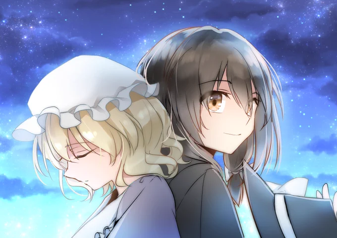 #上手いとか下手とかそういうのは関係なく自分が気に入っている絵 すごい昔の絵ですが秘封っぽくて好きなんですよね 