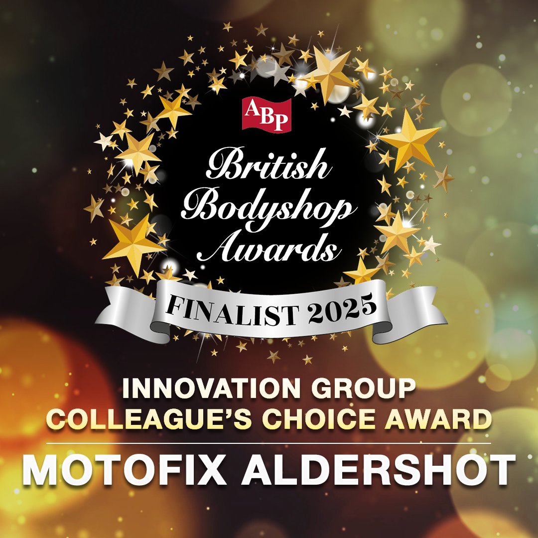 We’re delighted that Motofix Aldershot has been nominated for the 'Innovation Group Colleague’s Choice Award' at the ABP Bodyshop Awards 2025! 🏆 We’re looking forward to the ceremony on Wednesday 1st May 2025 and best of luck to all the finalists! 👏