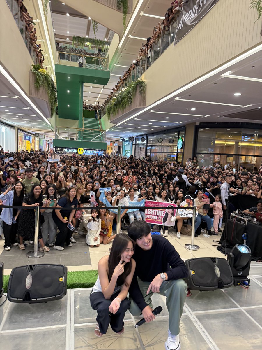 AshDresOFC's tweet photo. AshDres is literally the 'Big Success' back at SM City Caloocan during the first mall show. So many people came, and there were even people watching up to the third floor. It was amazing seeing Ashtine and Andres looking at the crowd in front of them, with people yelling, screaming, and supporting them. 

Your success isn’t just yours—it’s ours too. We’re all so proud of everything you’ve achieved, and we’ll always have your back. Let’s keep supporting them keepers. Panatag sa AshDres, we’re all in for whatever comes next.

ASHDRES BIG SUCCESS 

#AshDresOfficialLoveTeam
#AshtineOlviga
#AndresMuhlach
