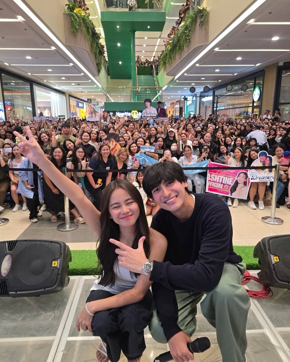 AshDresOFC's tweet photo. AshDres is literally the 'Big Success' back at SM City Caloocan during the first mall show. So many people came, and there were even people watching up to the third floor. It was amazing seeing Ashtine and Andres looking at the crowd in front of them, with people yelling, screaming, and supporting them. 

Your success isn’t just yours—it’s ours too. We’re all so proud of everything you’ve achieved, and we’ll always have your back. Let’s keep supporting them keepers. Panatag sa AshDres, we’re all in for whatever comes next.

ASHDRES BIG SUCCESS 

#AshDresOfficialLoveTeam
#AshtineOlviga
#AndresMuhlach