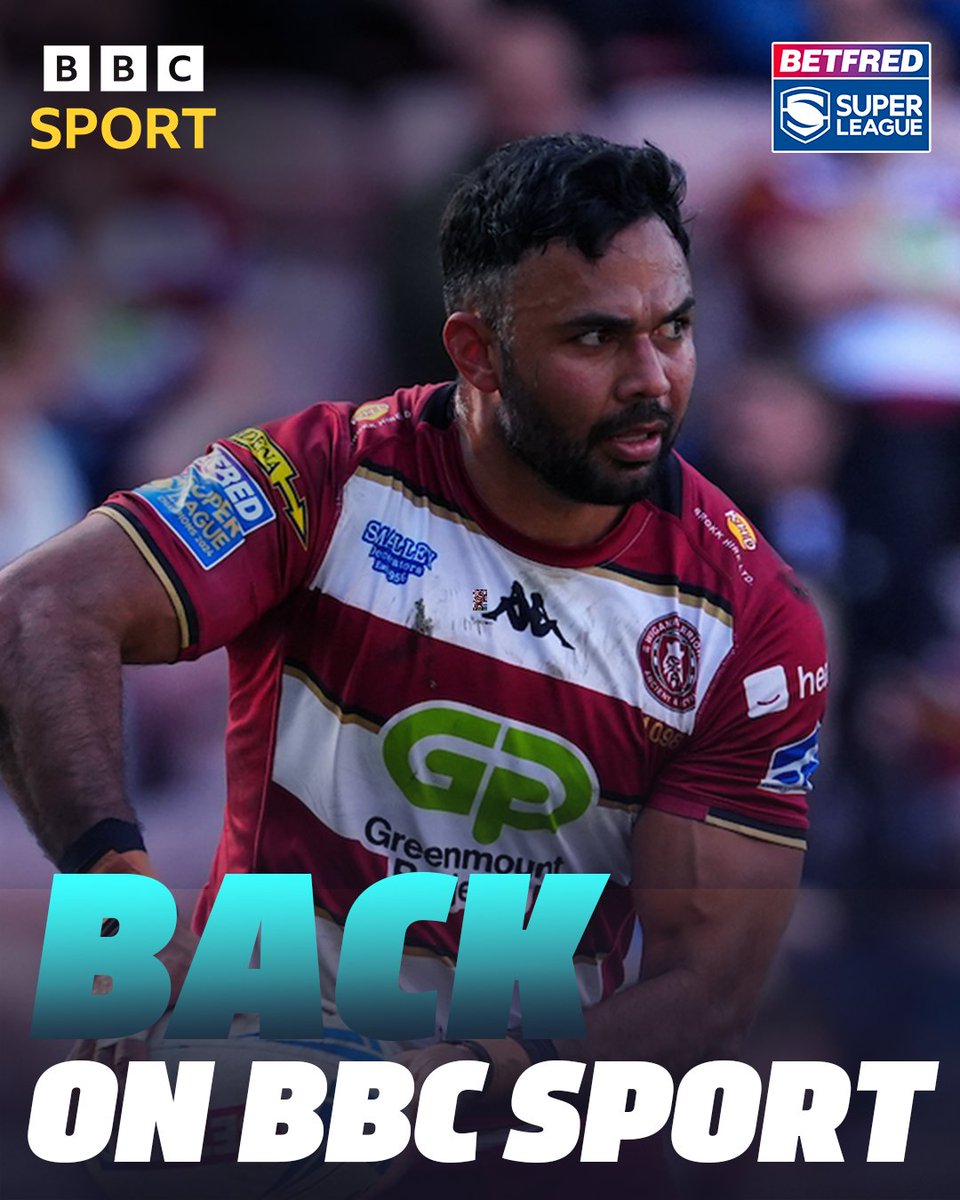 Betfred Super League (@superleague) on Twitter photo Catch <a href="/WiganWarriorsRL/">Wigan Warriors 🍒⚪️</a> vs <a href="/SalfordDevils/">Salford Red Devils 👹</a> live today on <a href="/BBCiPlayer/">BBC iPlayer</a> at 3pm in the last tie of Round 6! 🍒 👹
#SuperLeague Catch <a href="/WiganWarriorsRL/">Wigan Warriors 🍒⚪️</a> vs <a href="/SalfordDevils/">Salford Red Devils 👹</a> live today on <a href="/BBCiPlayer/">BBC iPlayer</a> at 3pm in the last tie of Round 6! 🍒 👹
#SuperLeague