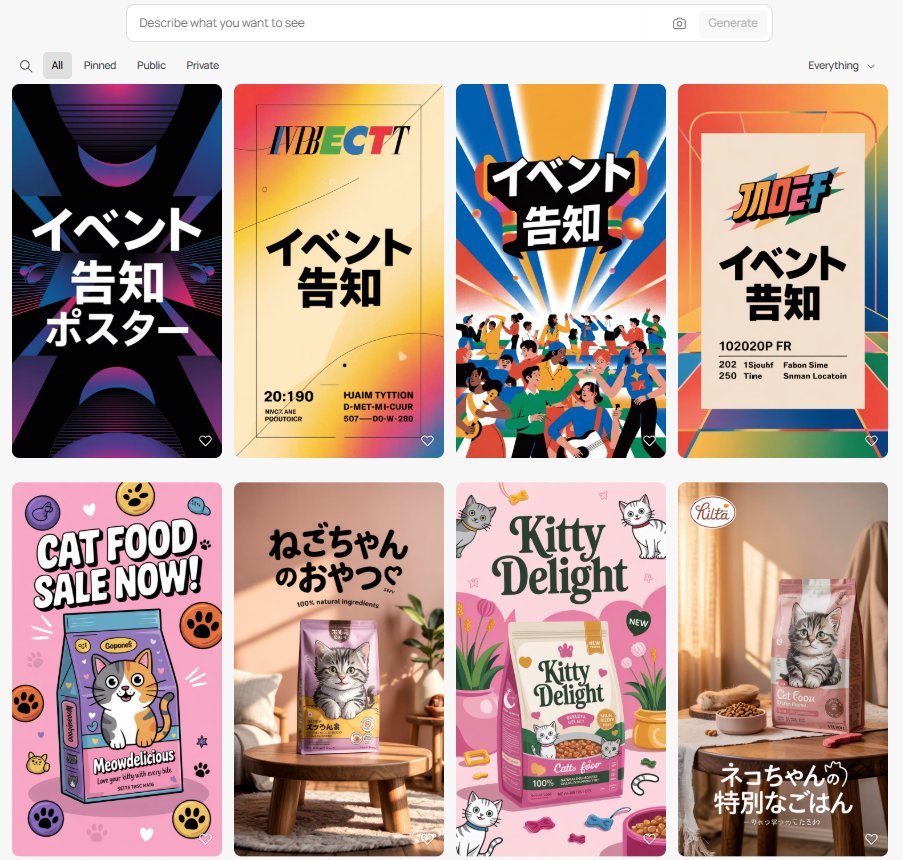 kararara221102's tweet image. #Ideogram  Ideogram V3ちょっとだけ使ってみました。日本語も出てるし、プロっぽいデザインに

ためしに元ポストの例えばのところのテキストそのままコピペで生成したものです😄

①「イベント告知ポスター 目を引くおしゃれなデザイン」
②「通販サイトの商品画像…