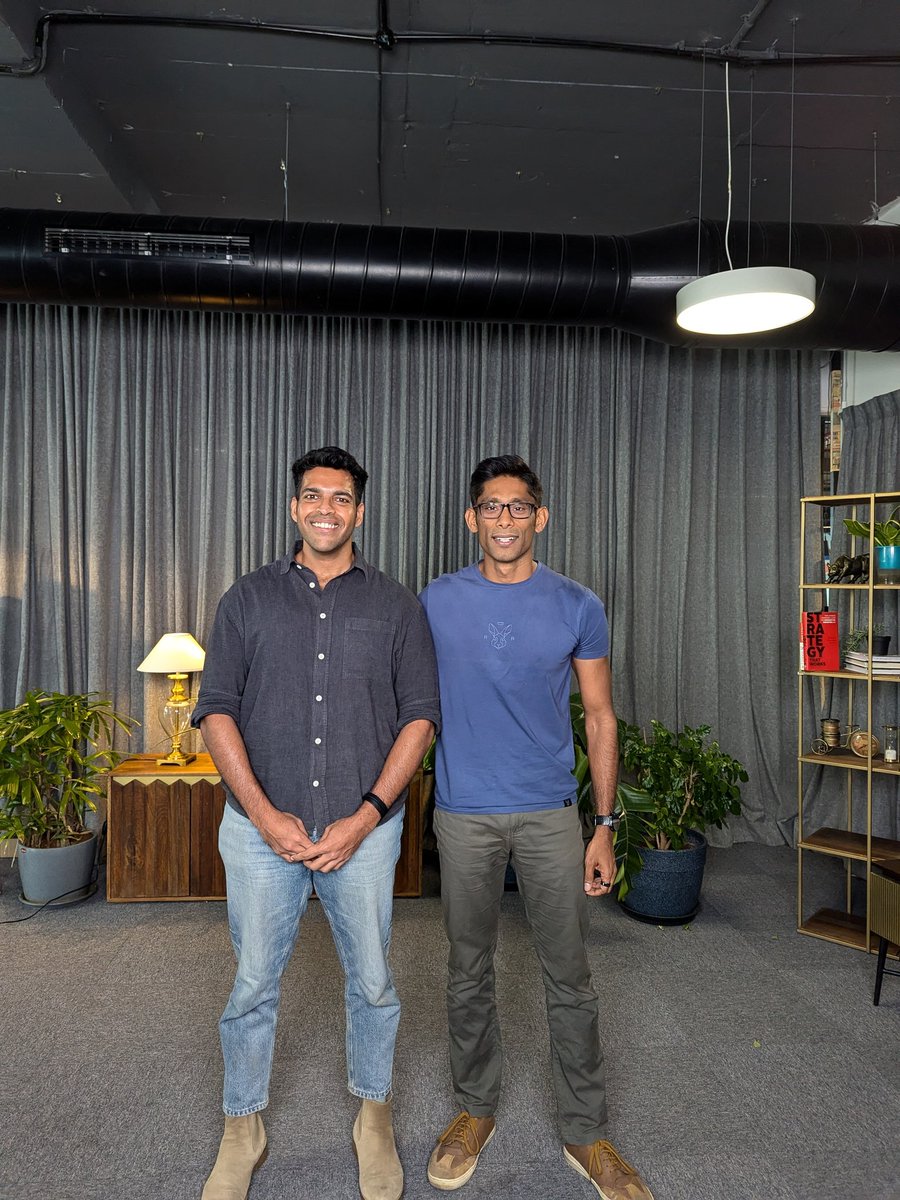 Roshan Cariappa 🇮🇳 (@roshancariappa) on Twitter photo Recorded an interesting conversation with <a href="/kmr_dilip/">Dilip Kumar</a> on Starting Up in Healthcare! Out soon on <a href="/OperatorStartup/">Startup Operator™</a>.
PS: We ended the podcast with 50 push ups each!! 😆 Recorded an interesting conversation with <a href="/kmr_dilip/">Dilip Kumar</a> on Starting Up in Healthcare! Out soon on <a href="/OperatorStartup/">Startup Operator™</a>.
PS: We ended the podcast with 50 push ups each!! 😆