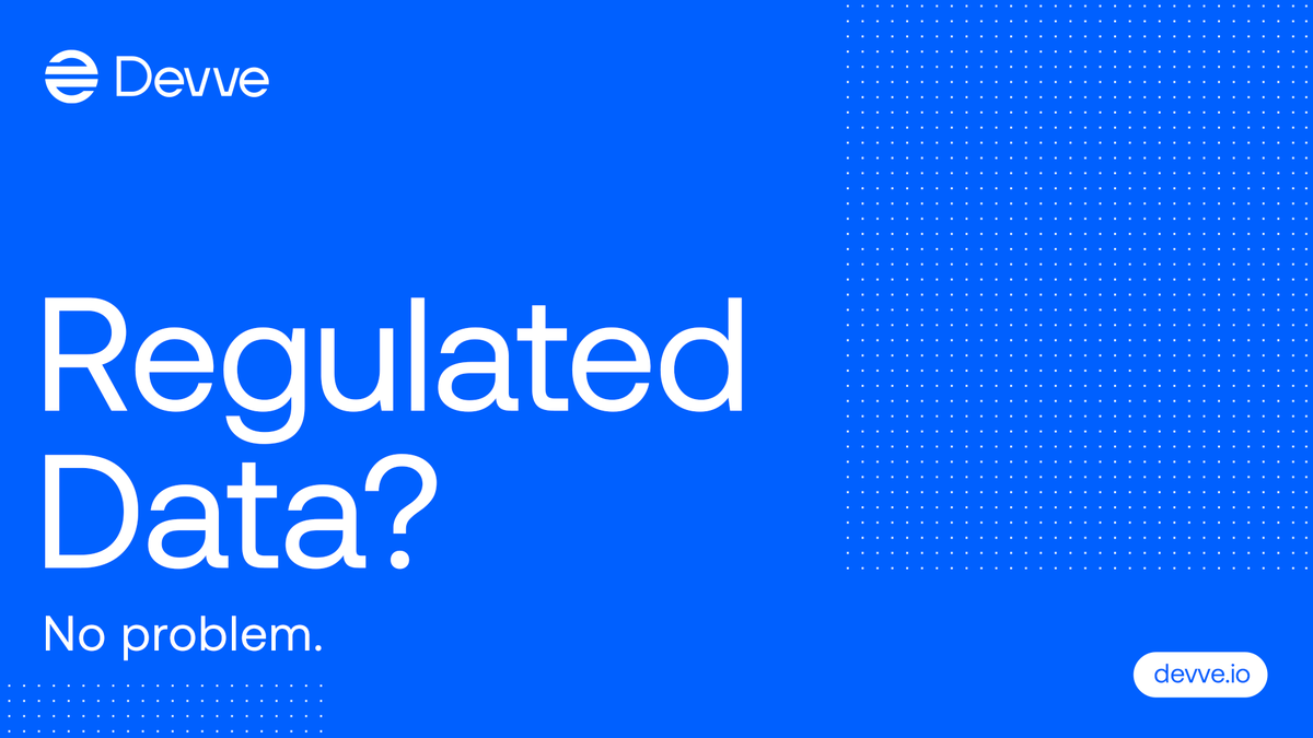 Most blockchains face a major challenge—they can't handle regulated data.

This creates a huge roadblock for adoption, especially for organizations that rely on compliance.

But for Devve? No problem. 😎

No matter the regulations, we can adapt to meet any requirements.