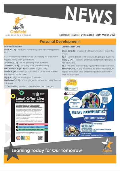 This week's learner newsletter 📰