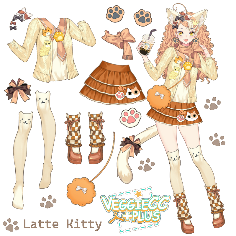 veggiestudio's tweet photo. Latte Kitty ! Veggie CC plus ⭐️
อย่าลืม update เป็นเวอชั่นล่าสุดนะ เพิ่งซ่อมตำแหน่งกระเป๋าไป ;w; https://t.co/Bk4rlGDUTr