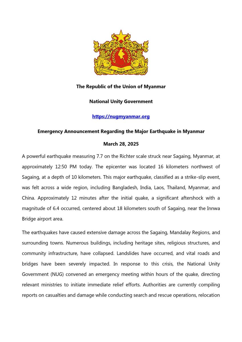 National Unity Government Myanmar tweet media