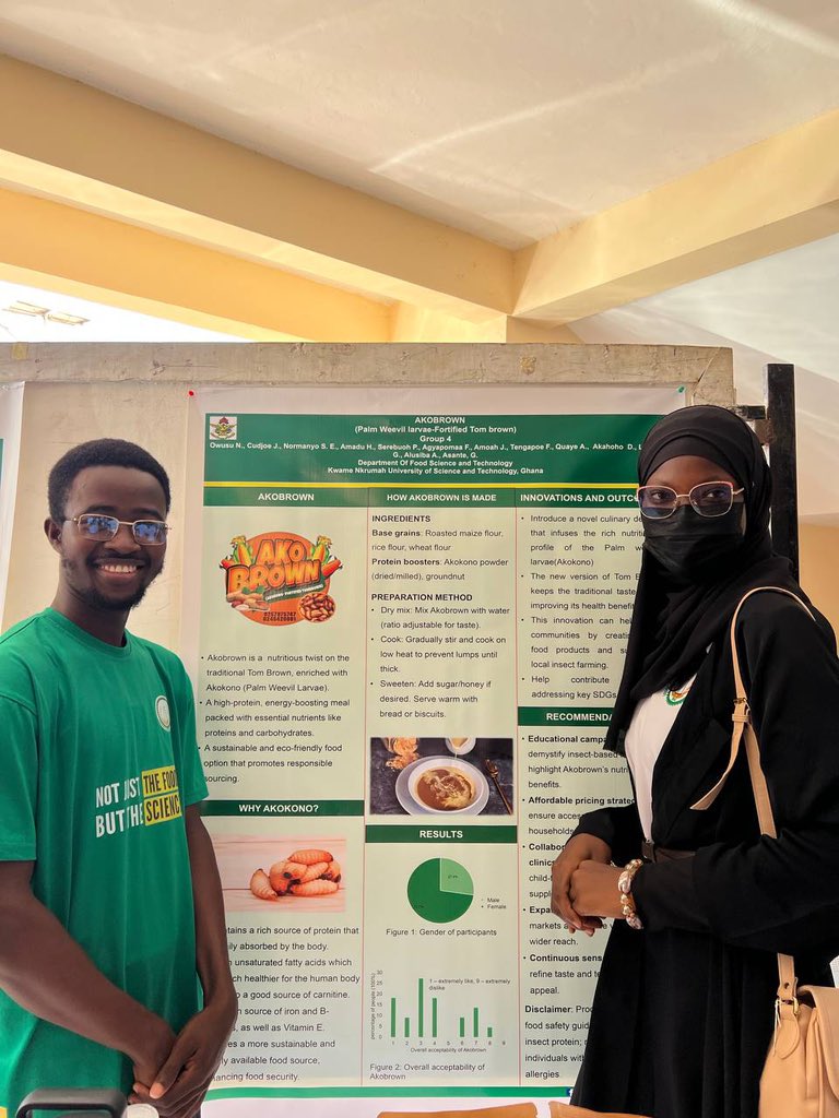 afsts_knust's tweet image. A Celebration of Food Innovation!🇬🇭😋

Our final-year colleagues from the Department of Food Science and Technology, KNUST, amazed everyone with their groundbreaking food products as part of their term projects.

🧵[ 1/7]

#AFSTStothewiase | #KNUST