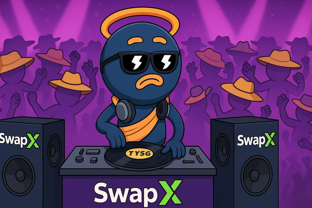 Farmers keep harvesting—day in, day out. Don‘t miss the party! 
👉 swapX.fi/earn

$TYSG is the MemeFi powerhouse on <a href="/SwapXfi/">SwapX</a>, backed by a rapidly growing treasury.

THANK YOU SONIC GOD