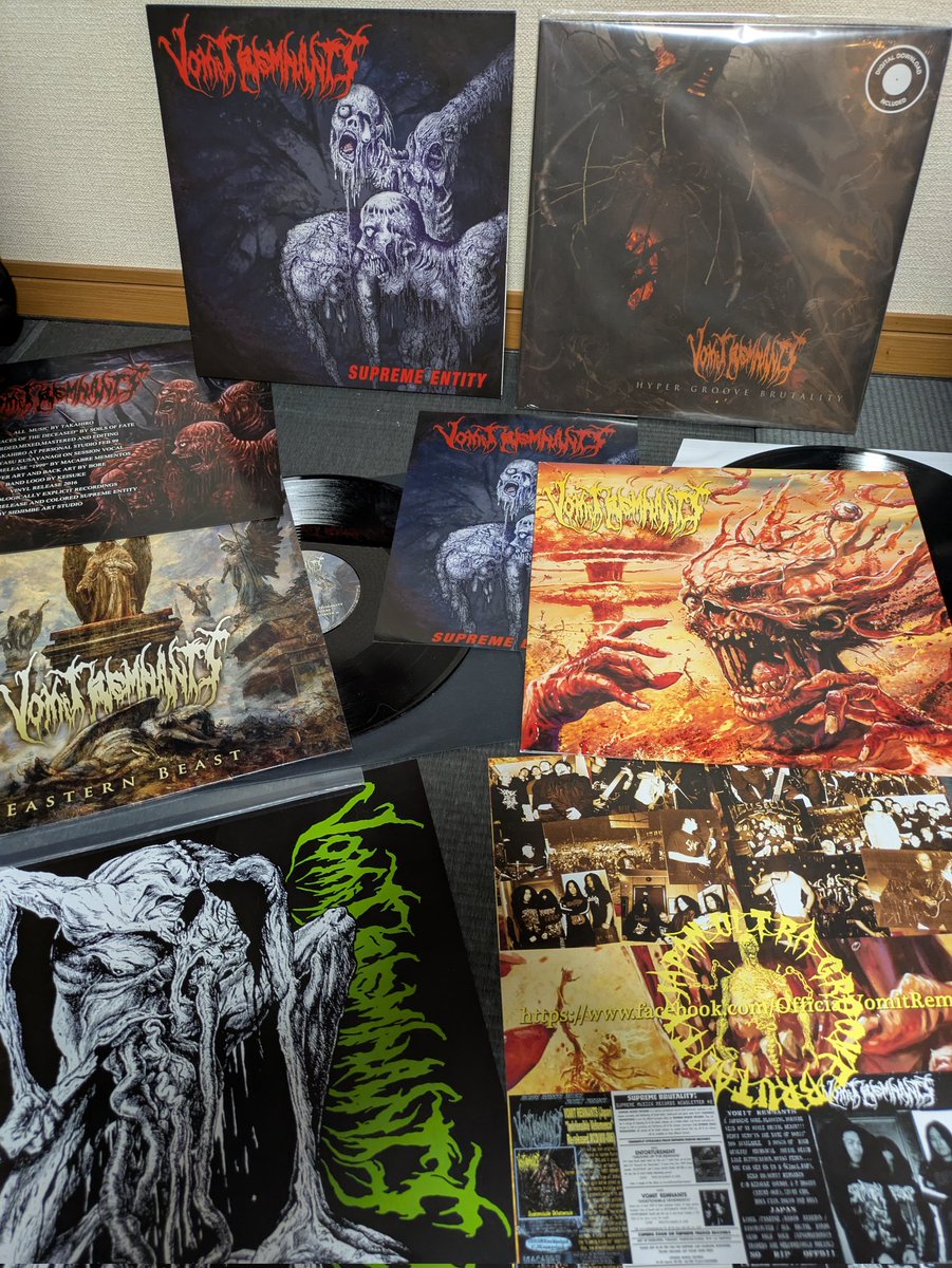 掃除をしてたら売り切れていたSupreme entityのLPが1枚だけ出てきたので(しかも初回特典のミニポスター付き)お得な4枚フルコンプセットにして販売いたします！先着1名様のみ！
これでVomit RemnantsのLPが全て揃います！

期間限定販売！
2025年3月30日(日)18:00まで

vrstore.thebase.in/items/102873230