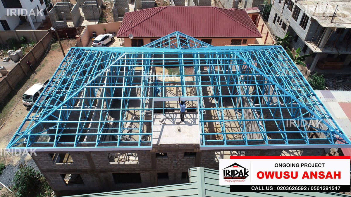 IridakLimited's tweet photo. #Newprojectupdate
Strong foundations, even stronger roofs! Our ongoing project at Owusu Ansah is coming together beautifully. This stunning light steel truss with G550 steel grade is built to last.
Book your FREE site measurement today!
call us : 020 362 6592 / 0501291547 https://t.co/qzGlJt7fv4