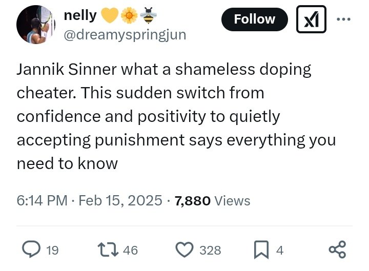 syafiqahaneef's tweet image. As one of Jannik Sinner&apos;s fans out of millions around the world, I&apos;ll keep supporting him no matter what. Fellow fans, save these hate comments &amp;amp; accounts so we can report them again if they spread hate comments when he comes back. #janniksinner #sinner 

[THREAD of RECEIPTS]