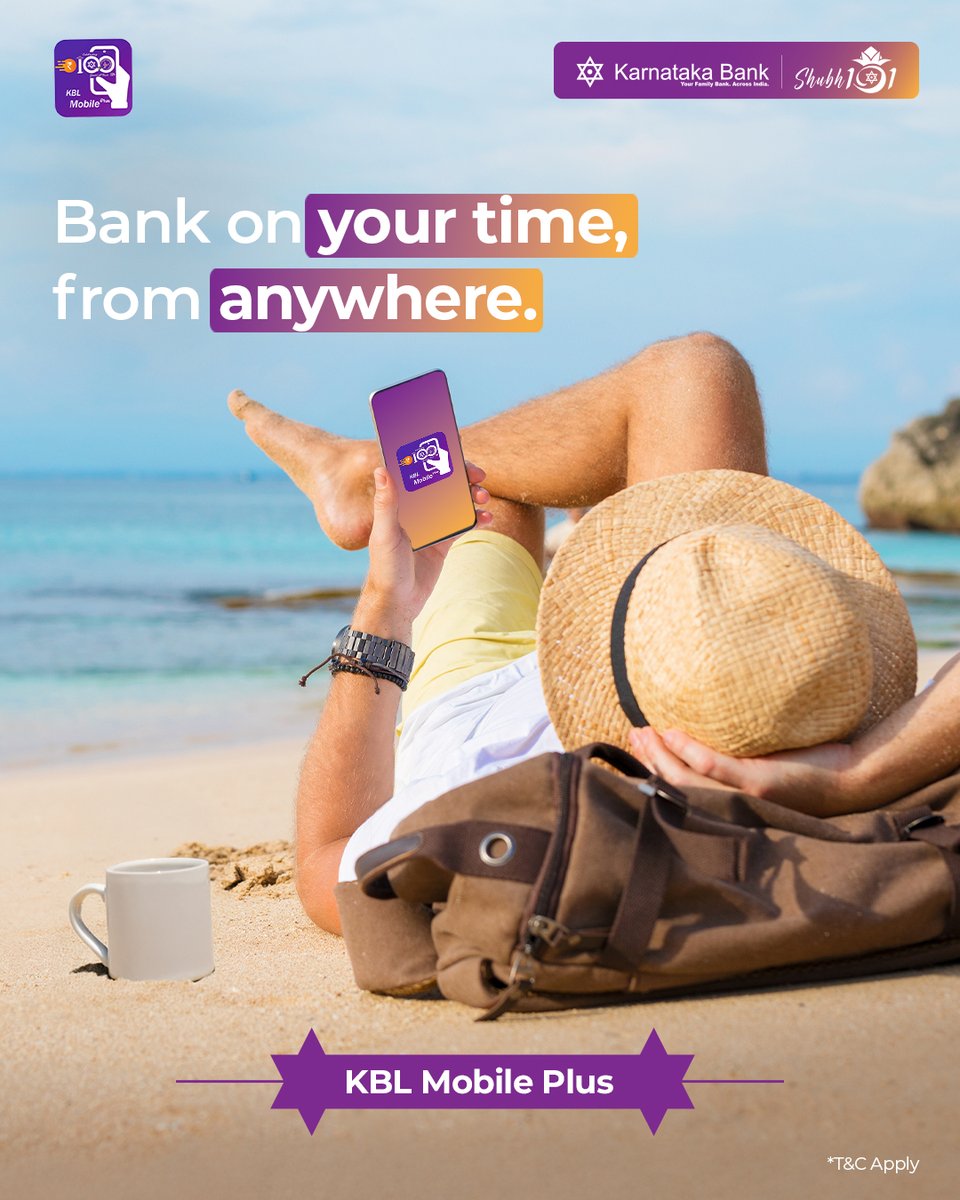 KarnatakaBank's tweet photo. Convenience is in your hands with KBL mobile Banking.
#KarnatakaBank #easybanking #bharatkakarnatakabank #Banking #mobilebanking #bankfromanywhere #mobileplus #digitalbanking https://t.co/KAc9PeNeOR