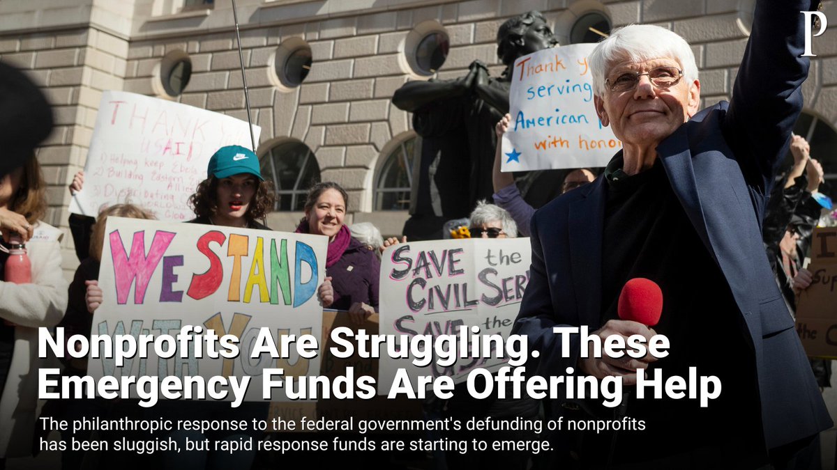 Several rapid response funds have been created to help nonprofits affected by disruptions to government funding. The Chronicle has compiled a list that includes funds to support LGBTQ people, unhoused populations, and global humanitarian aid. phlnthrp.com/3QPirHH