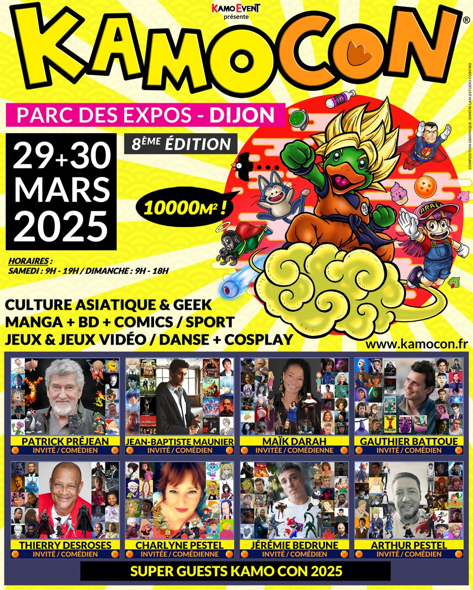 Coin ! Ce week-end, c'est Kamo Con au parc des expos de Dijon ! 
Vous avez votre billet ? Vos cosplays sont prêts ? 
kamocon.fr/billetterie