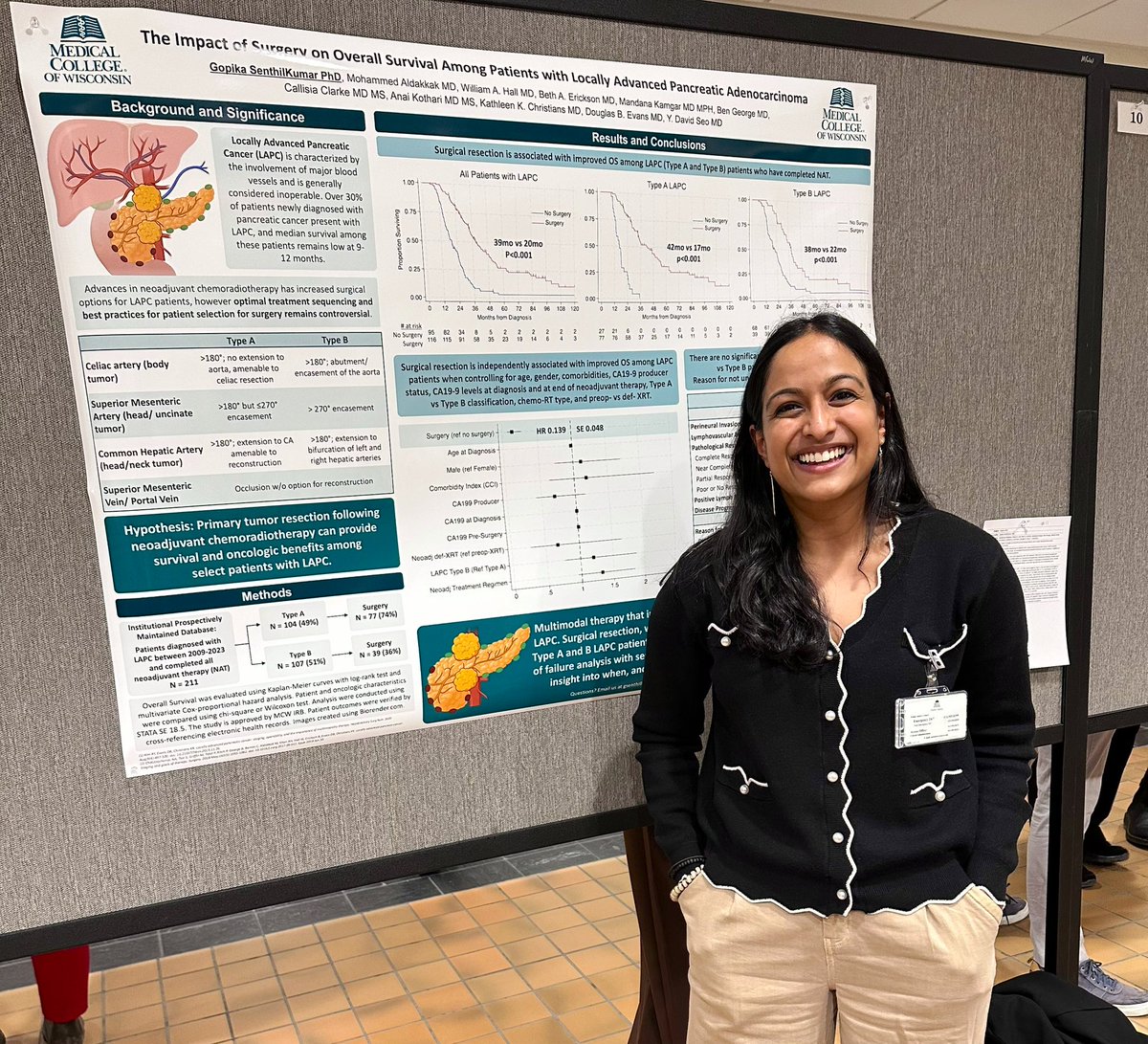 Gopika SenthilKumar, PhD (@gogo_gopss) on Twitter photo Loved presenting our work on Locally Advanced Pancreatic Cancer at MCW research day! Thank you <a href="/DavidSeoMD/">Y. David Seo MD</a> and <a href="/mcwsurgonc/">MCW SurgicalOncology</a> for the opportunity!
<a href="/DrCNClarke/">Callisia Clarke MD</a> <a href="/MCWSurgery/">MCW Surgery</a> <a href="/MCWSurgResearch/">MCW Department of Surgery, Division of Research</a> Loved presenting our work on Locally Advanced Pancreatic Cancer at MCW research day! Thank you <a href="/DavidSeoMD/">Y. David Seo MD</a> and <a href="/mcwsurgonc/">MCW SurgicalOncology</a> for the opportunity!
<a href="/DrCNClarke/">Callisia Clarke MD</a> <a href="/MCWSurgery/">MCW Surgery</a> <a href="/MCWSurgResearch/">MCW Department of Surgery, Division of Research</a>