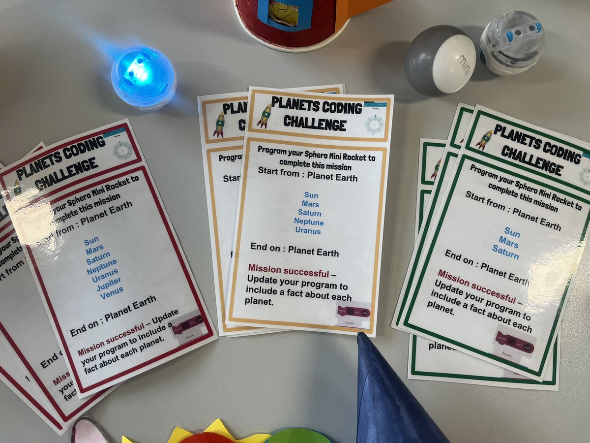 BerthaParkBC's tweet image. Our S2’s have been exploring the solar system with @SpheroEdu 🚀 using algorithms to program their Spheros to visit different planets and state a fact about each one.  Coding skills, team work and lots of fun! #physicalcomputing #sl