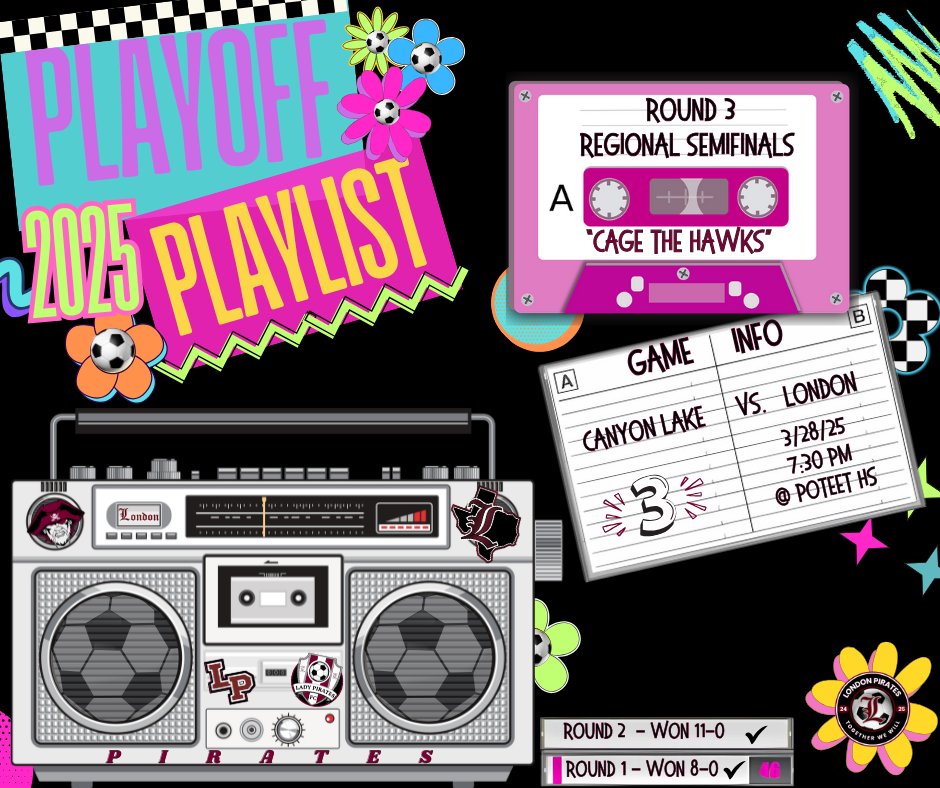 It's game day! Our Lady Pirates will travel for the Regional Semifinals today. Let's Go Pirates! ⚽️❤️
<a href="/CoachSmith_A61/">Andy Smith</a> 
<a href="/Dr_Chap_LISD/">Dr. Bill Chapman</a> 
<a href="/LISDPirates/">LondonISD</a> 
<a href="/cclondonpirates/">London</a>