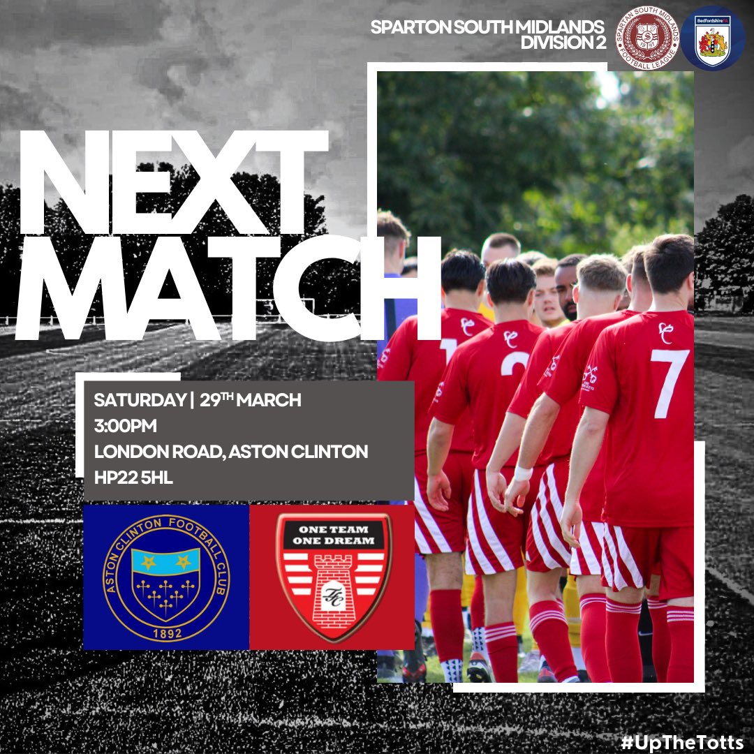 Totternhoe Football Club (@tottsfc) on Twitter photo ππ πππ πππΌπΏ πΌππΌππ!
Tomorrow we are on our travels again, heading to <a href="/AstonClintonFC/">Aston Clinton FC</a> in a return to league action after last weeks cup win.!
With a busy April, the lads as always will need to be on top form to get something out of the game.
#UpTheTotts | π΄βͺοΈ ππ πππ πππΌπΏ πΌππΌππ!
Tomorrow we are on our travels again, heading to <a href="/AstonClintonFC/">Aston Clinton FC</a> in a return to league action after last weeks cup win.!
With a busy April, the lads as always will need to be on top form to get something out of the game.
#UpTheTotts | π΄βͺοΈ