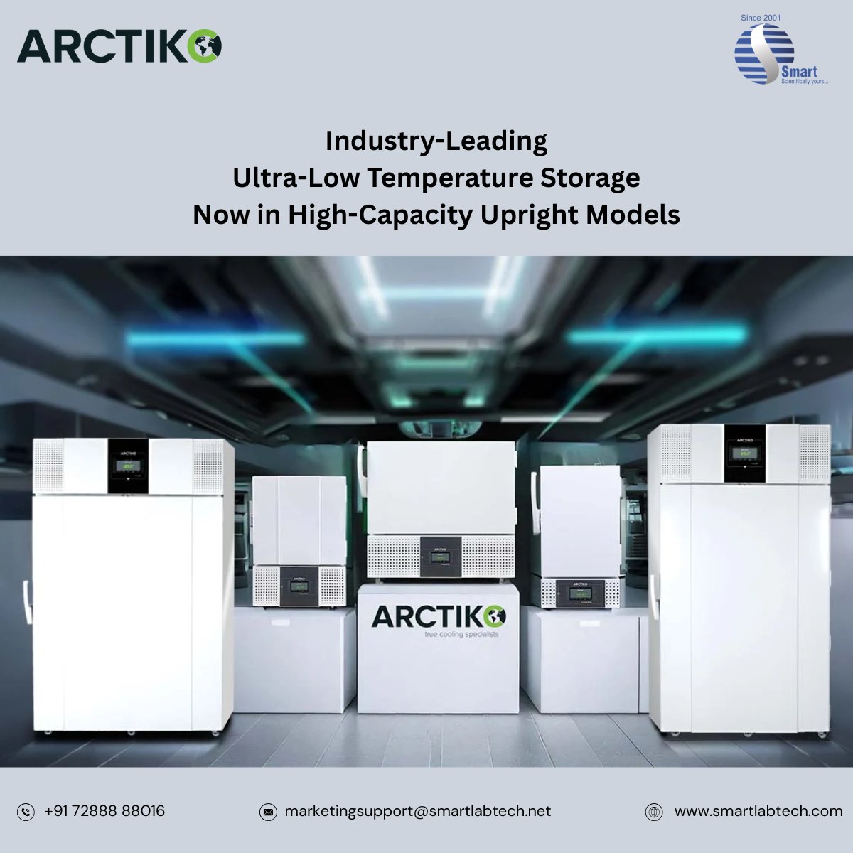 SmartLabTech2's tweet image. Introducing the ARCTIKO ULUF ULT Upright Freezers - Now Available! 📷
Smart LabTech is proud to offer the ARCTIKO ULUF ULT Upright Freezers, setting a new standard in high-capacity storage with industry-leading performance, reliability, and energy efficiency.