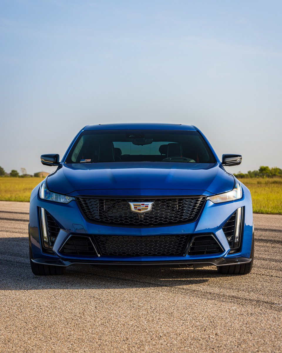 HennesseyPerf's tweet image. One wicked Caddy for your #FrontendFriday 

#HennesseyPerformance #Cadillac #CT5vBlackwing #Blackwing #CTS #CTSv #CT5 #CadillacVseries #H1000 #Horsepower #V8 #Pennzoil #WaveBlue #LongMayWeDrive @Cadillac