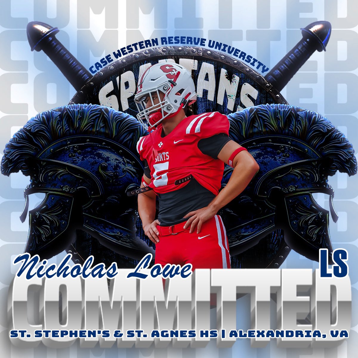 Committed! <a href="/CWRUFootball/">CWRU Football</a> 

<a href="/CoachSlesh/">Dereck Slesh</a> <a href="/DebeljakGreg/">Greg Debeljak</a> <a href="/SSSAS_Football/">Saints Football</a>