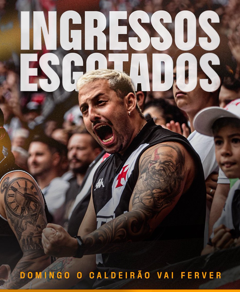 O Caldeirão vai ferver 🔥🏟️💢

Novamente a mais leal fez a diferença! 

Nossos Sócios Gigantes esgotaram todos os ingressos e domingo é dia de São Januário lotado. 

#SócioGigante #AMaisLeal #VascoDaGama