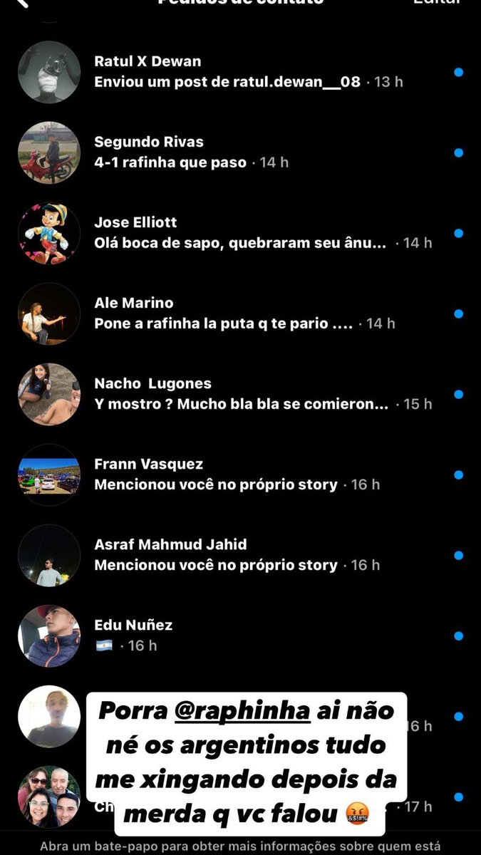 Es espectacular que hayan ido a putear en ig a Rafinha en lugar de a Raphinha