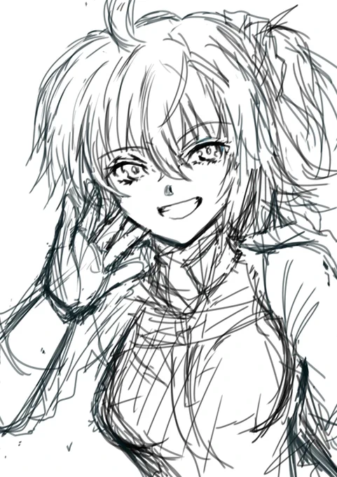 #いいねした人に後悔するほど適当なイラスト描く
表情の練習がしたくなったので、これ位のクオリティで今日眠気が来るまでの間描きます。あらかじめ好みの絵じゃなかったらごめんなさい! 