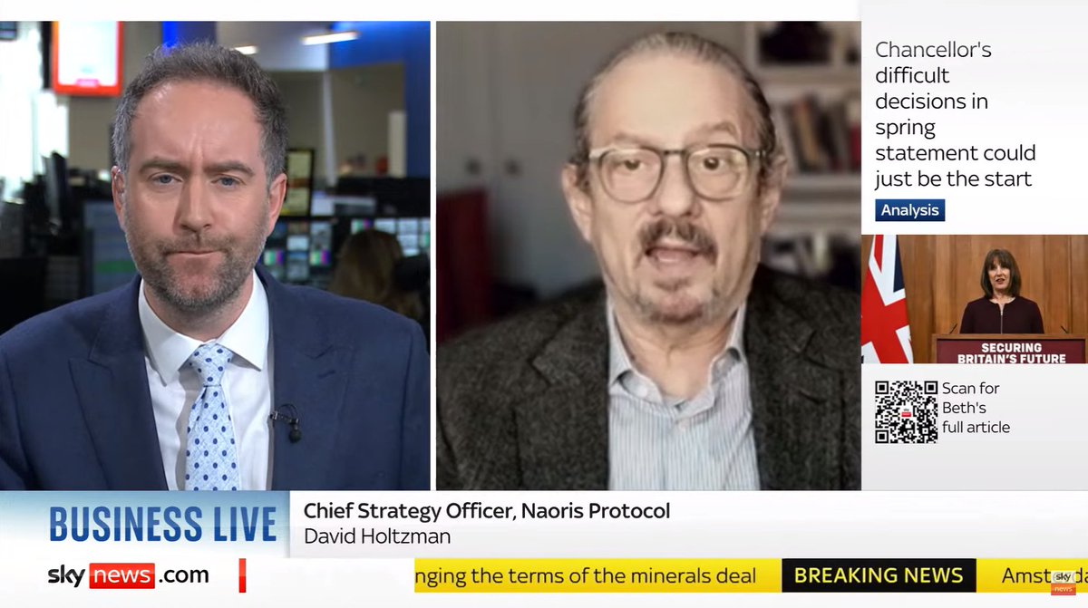 NaoXprotocol's tweet photo. Our Chief Strategy Officer, David Holtzman, appeared on yesterday's Sky News Business Program to share his expert insights on the reported incident where top U.S. officials discussed military operations over Signal, an encrypted messaging app. 

Don’t miss David’s analysis and the broader conversation below on how governments use secure communications. 👇