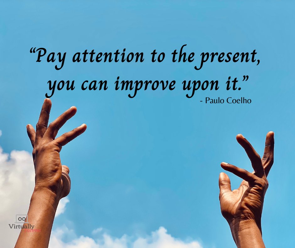 limcecillec's tweet image. “Pay attention to the present, you can improve upon it.” - Paulo Coelho
#thursdaytalks #virtualassistant #onlinejobs #remotework #freelance #workfromhome #worklifebalance #virtuallyforever