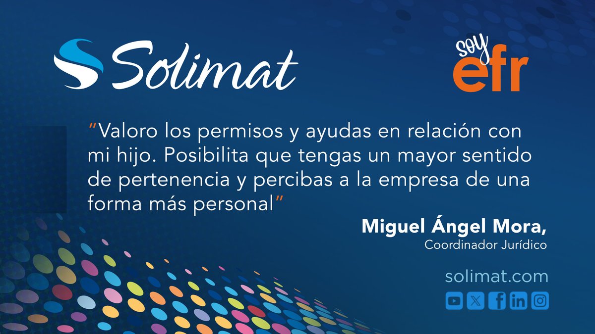 Las palabras de nuestros trabajadores nos recuerdan lo importante que es tener un lugar de trabajo que apoya la conciliación y el bienestar.
#efr #efresmás #conciliacion #soyefr #flexibilidad #bienestar #equilibrio #EquilibrioTrabajoVida #TrabajoFlexible 
 <a href="/efr_iniciativa/">efr</a> <a href="/AENOR/">AENOR</a>