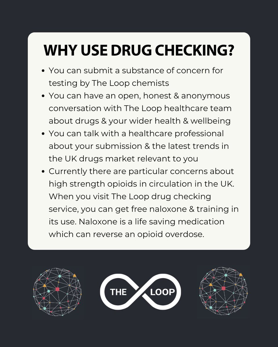 WeAreTheLoopUK's tweet image. 👉Tomorrow, 12-7pm
👉11 Brunswick Square, BS2 8PE

Substances can be dropped off anytime between 12-7pm. You are also welcome to call in to find out about drug checking,  substances we&apos;ve tested  and related harm reduction  information. The service is anonymous and free!