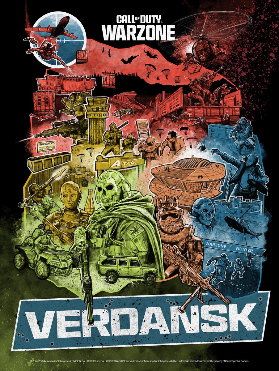CallofDuty's tweet photo. The legends, the battles, the heart-pounding moments - Verdansk holds a special place in our hearts ❤️

Enter for a chance to win a framed poster by artist @JJLendl👇
1️⃣ Sign up at https://t.co/34TZawtl5a
2️⃣ Post your Verdansk hot drop and @CallofDuty #Verdansk #Sweepstakes https://t.co/7aEOjReijz