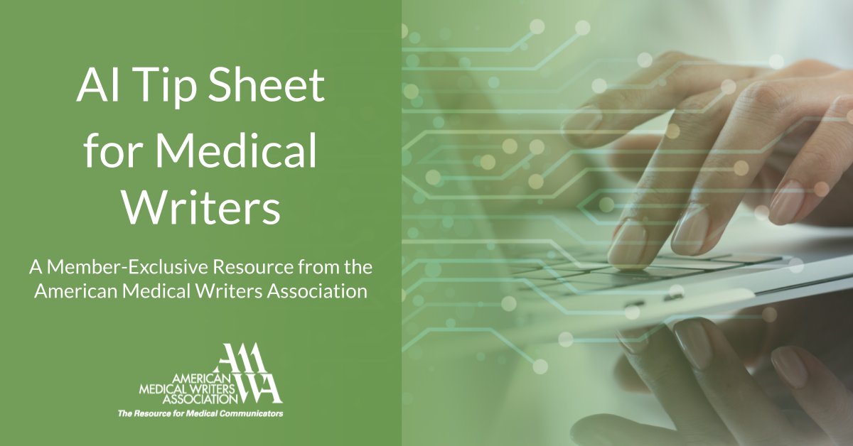 AmMedWriters's tweet photo. 🛣️ Learn to navigate AI while retaining creativity and emotional intelligence in medical writing! AMWA’s members-only AI tip sheet covers AI types, ethics, authorship, confidentiality, & prompt writing.💡 #MedicalWriter #MedComm #Biotech https://t.co/pEtixfsnPT https://t.co/HswVFt0cTv
