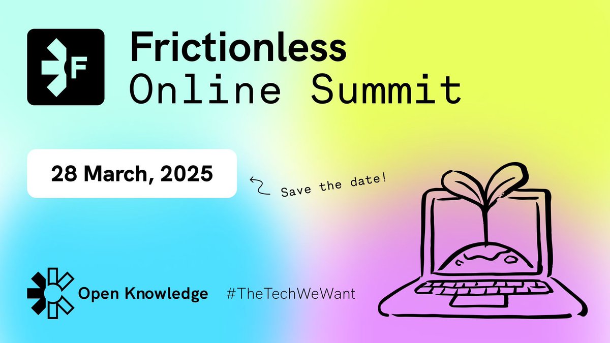 Open Knowledge Foundation (@okfn@fosstodon.org) (@okfn) on Twitter photo 🏃🏽♀️ Starting in 1 hour! Take part in the next iteration of #TheTechWeWant – we'll discuss with the community the future of the <a href="/frictionlessd8a/">Frictionless Data</a> project, our decade-long open-source framework for building data infrastructure.
👉🏾 Check the programme: blog.okfn.org/2025/03/20/the… 🏃🏽♀️ Starting in 1 hour! Take part in the next iteration of #TheTechWeWant – we'll discuss with the community the future of the <a href="/frictionlessd8a/">Frictionless Data</a> project, our decade-long open-source framework for building data infrastructure.
👉🏾 Check the programme: blog.okfn.org/2025/03/20/the…