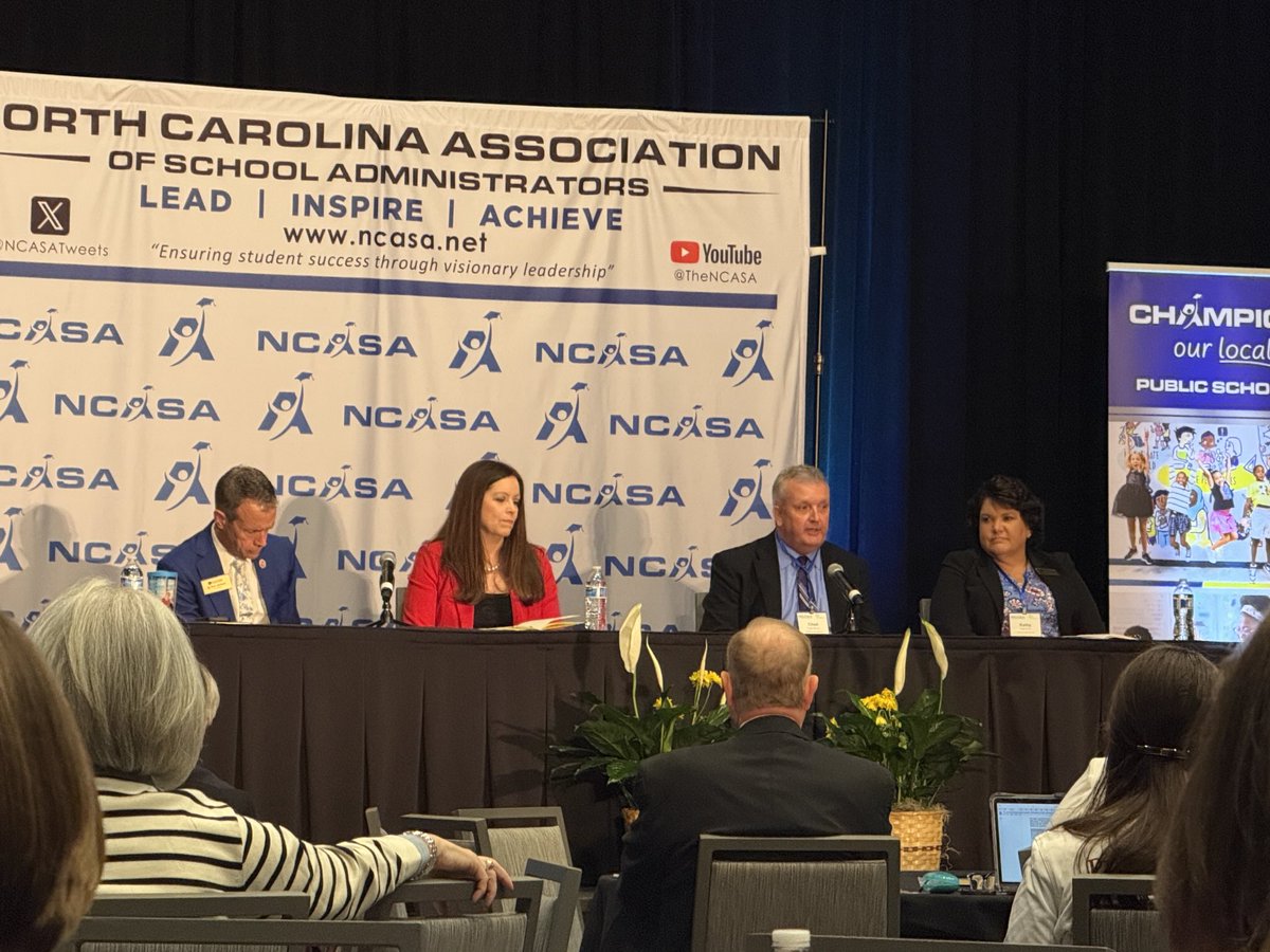 Four OUTSTANDING leaders who led through a major disaster with Hurricane Helena impact on their schools and community.  Courage to lead through tough times is what NC Public School leaders do everyday!!  ⁦<a href="/ncsupers/">Jack Hoke</a>⁩  @ncasa